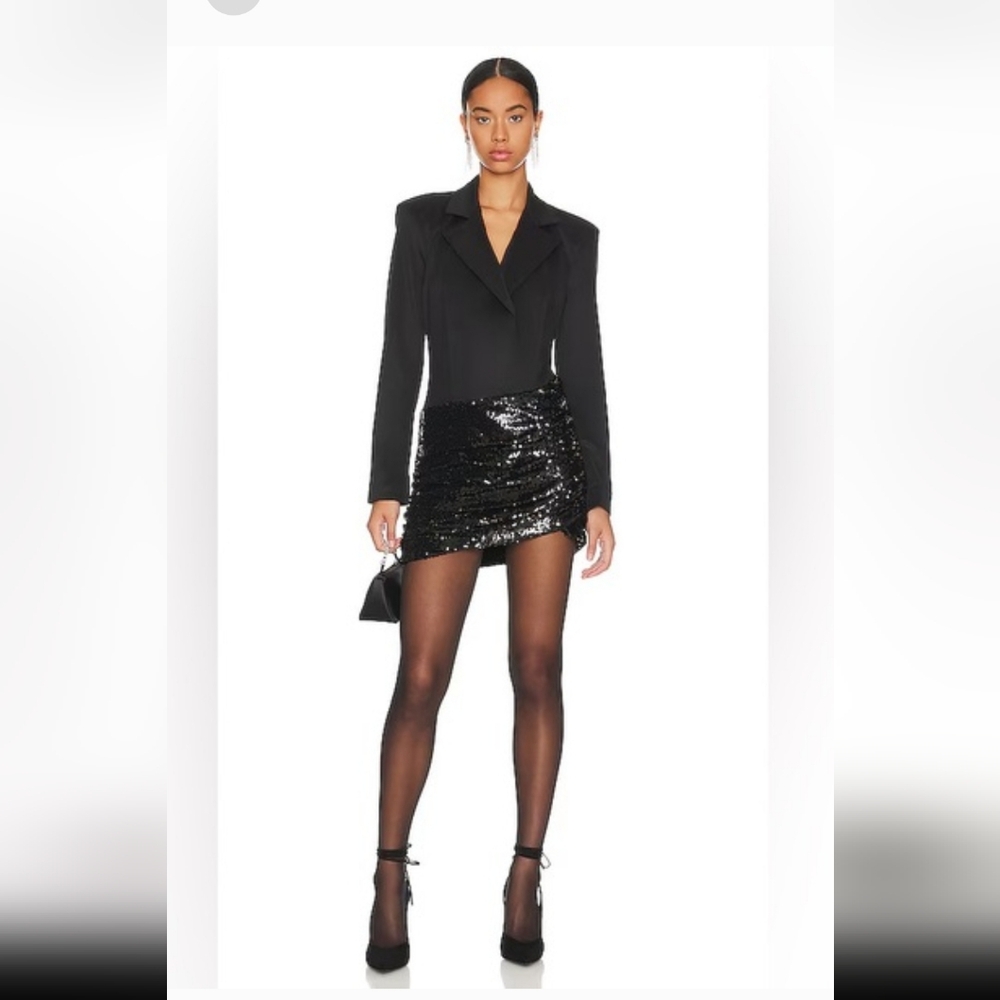Ronny Kobo Collection Black Sequin Mini Dress
